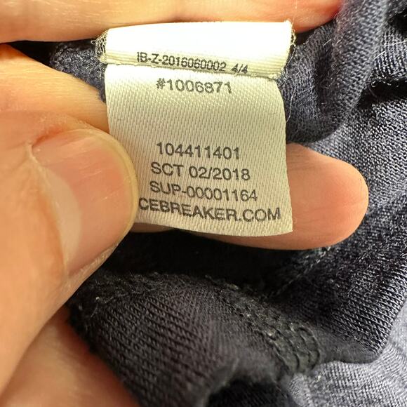 Icebreaker Men's Merino 200 Long Sleeve Shirt Base Layer Blue Yellow Stripe XL - Picture 5 of 8